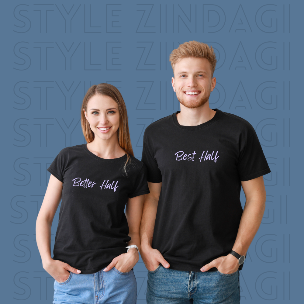 Better Half - Best Half Couple Tshirt