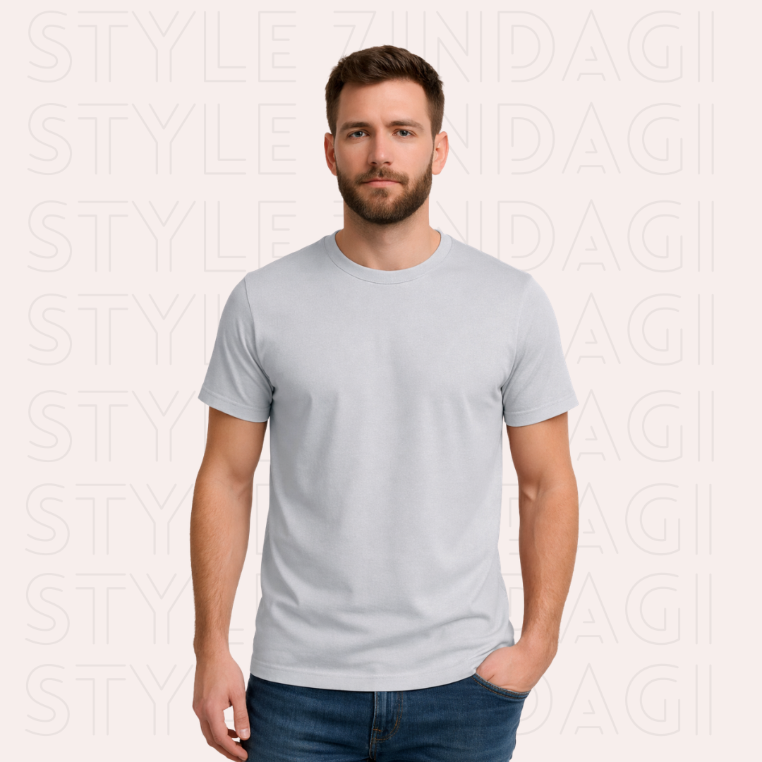 Silver Frost Plain Unisex T-Shirt