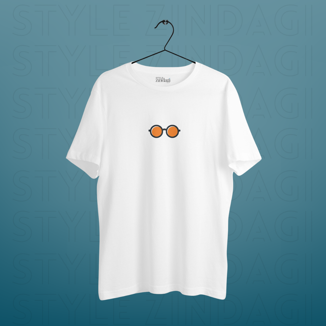 Minimal Round Sunglasses Graphic T-Shirt for Men & Women